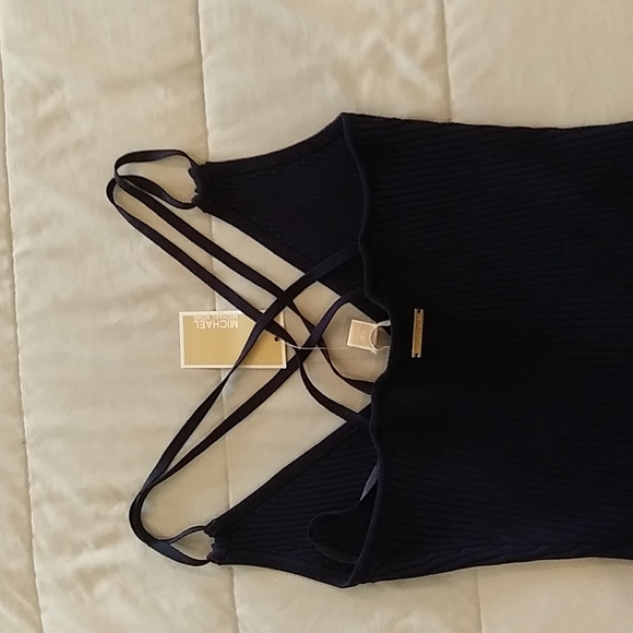 NWT Michael Kors Knit Dress Blue Extra Small - Picture 8 of 12